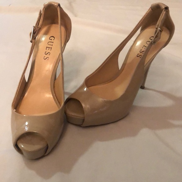 Beige Guess Heels Brand New - Picture 1 of 1